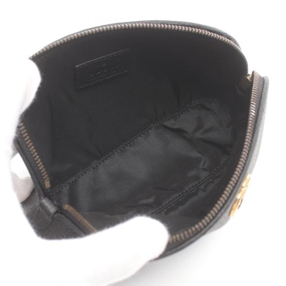GUCCI Double G Pouch Bag Leather Black 772783AABXM1000 - Picture 4 of 5